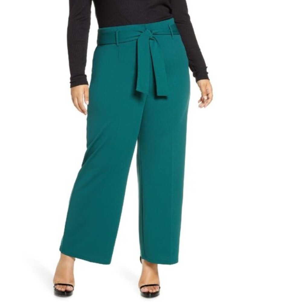 Leith High Waist Belted Pants (Plus Size)